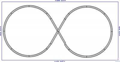 Gleisplan alias 8 mit 280er Radius (roh ohne alles)