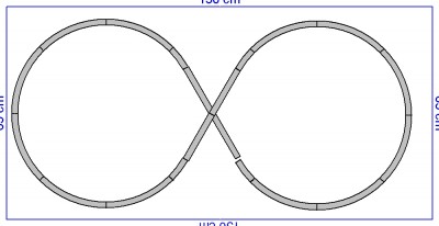 Gleisplan alias 8 mit 280er Radius (roh ohne alles)